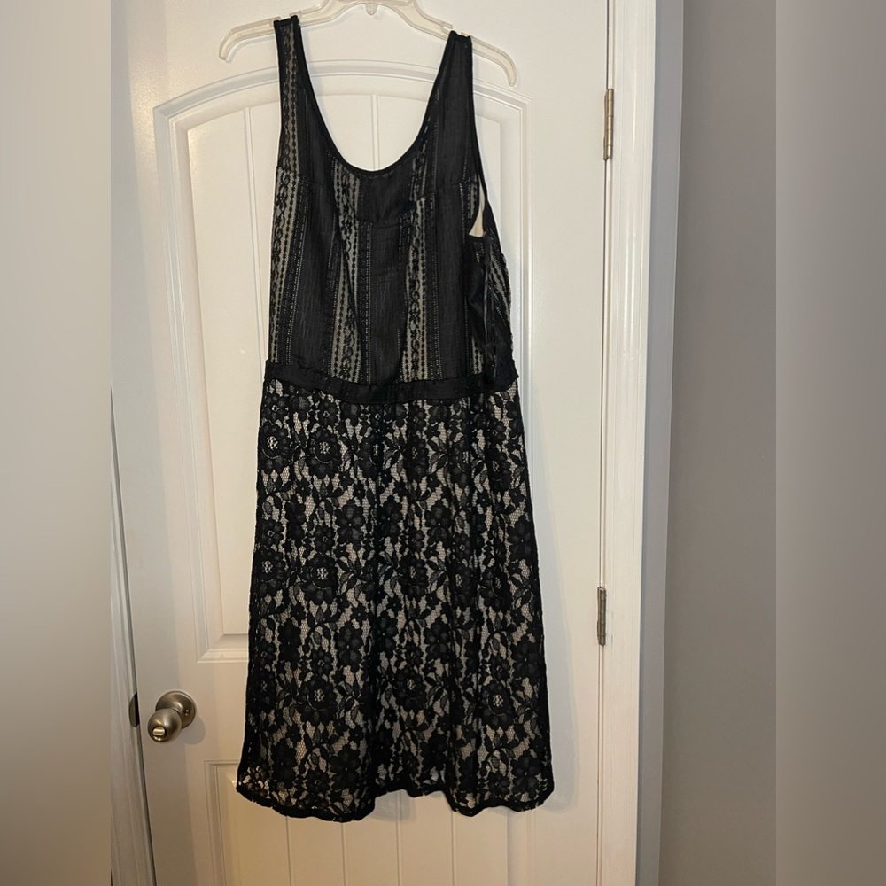 Lane Bryant Black Lace Overlay Cocktail Dress